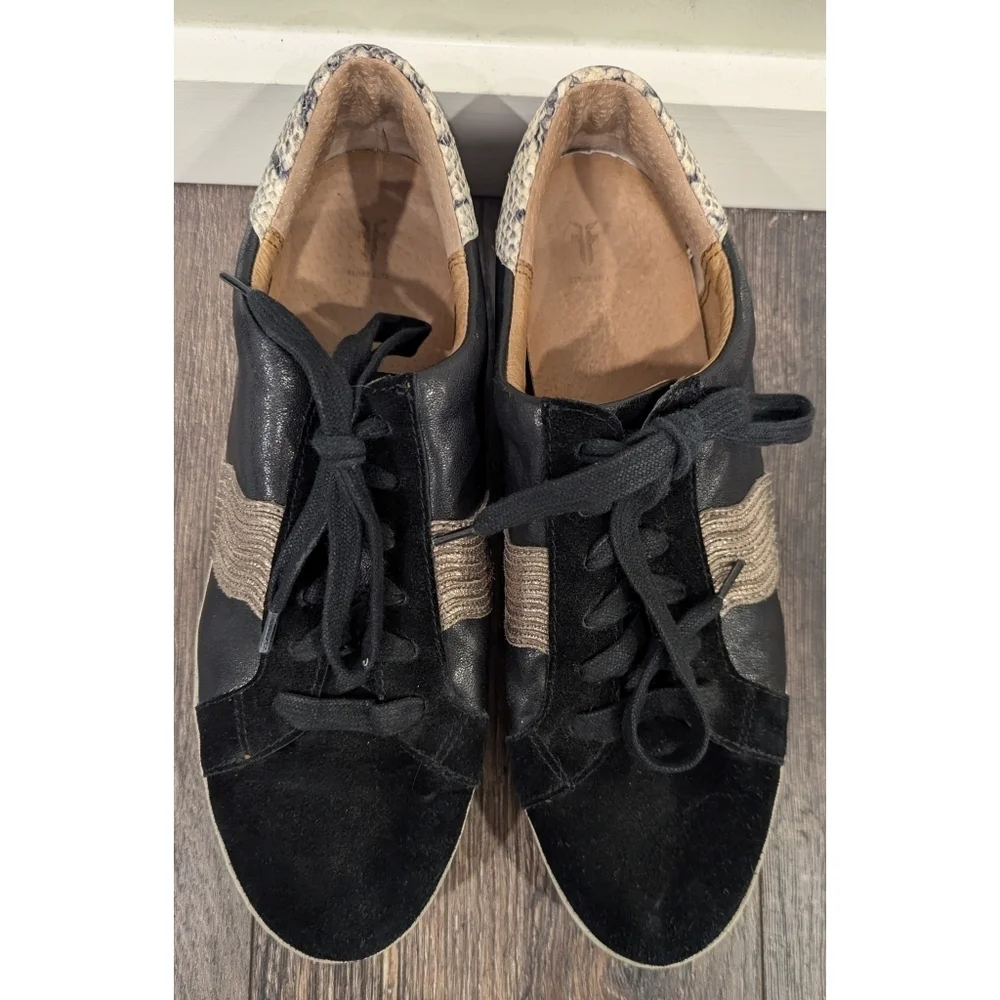 Frye Webster Wave Leather Suede Lace Up Sneakers Size 11